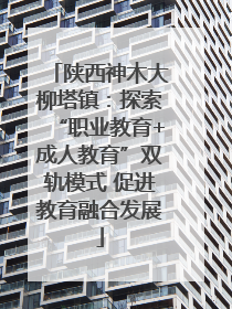 陕西神木大柳塔镇：探索“职业教育+成人教育”双轨模式 促进教育融合发展