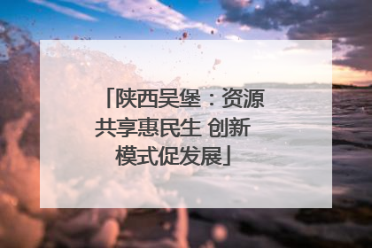 陕西吴堡：资源共享惠民生 创新模式促发展