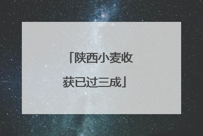 陕西小麦收获已过三成