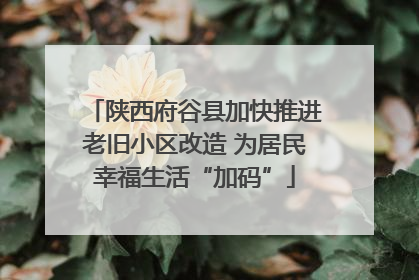 陕西府谷县加快推进老旧小区改造 为居民幸福生活“加码”