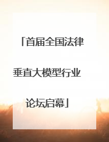 首届全国法律垂直大模型行业论坛启幕