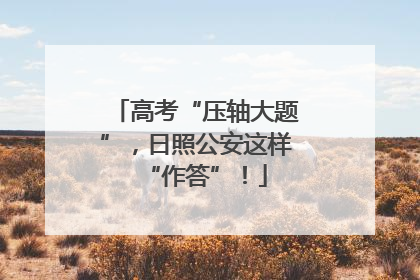 高考“压轴大题”，日照公安这样“作答”！
