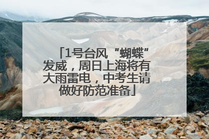 1号台风“蝴蝶”发威，周日上海将有大雨雷电，中考生请做好防范准备