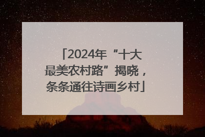 2024年“十大最美农村路”揭晓，条条通往诗画乡村