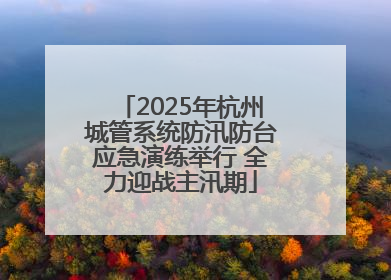 2025年杭州城管系统防汛防台应急演练举行 全力迎战主汛期