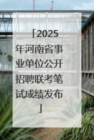 2025年河南省事业单位公开招聘联考笔试成绩发布