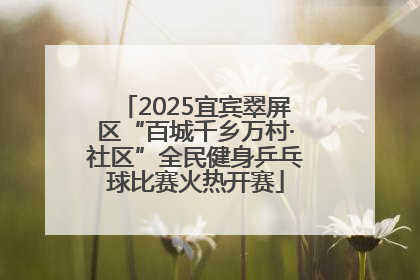 2025宜宾翠屏区“百城千乡万村·社区”全民健身乒乓球比赛火热开赛