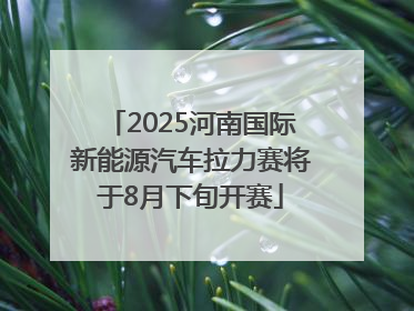 2025河南国际新能源汽车拉力赛将于8月下旬开赛