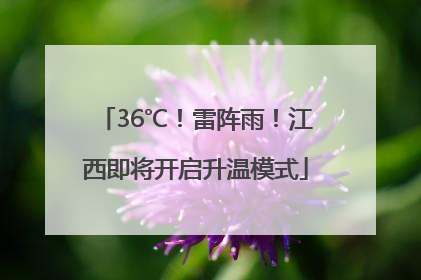 36℃！雷阵雨！江西即将开启升温模式