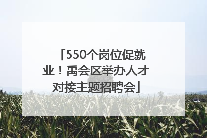 550个岗位促就业！禹会区举办人才对接主题招聘会